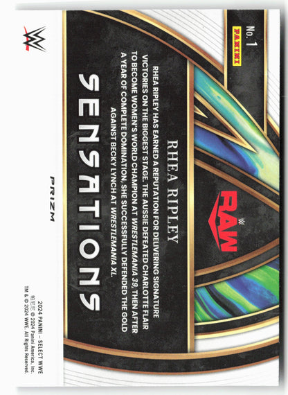2024 Panini Select WWE #1 Rhea Ripley Sensations