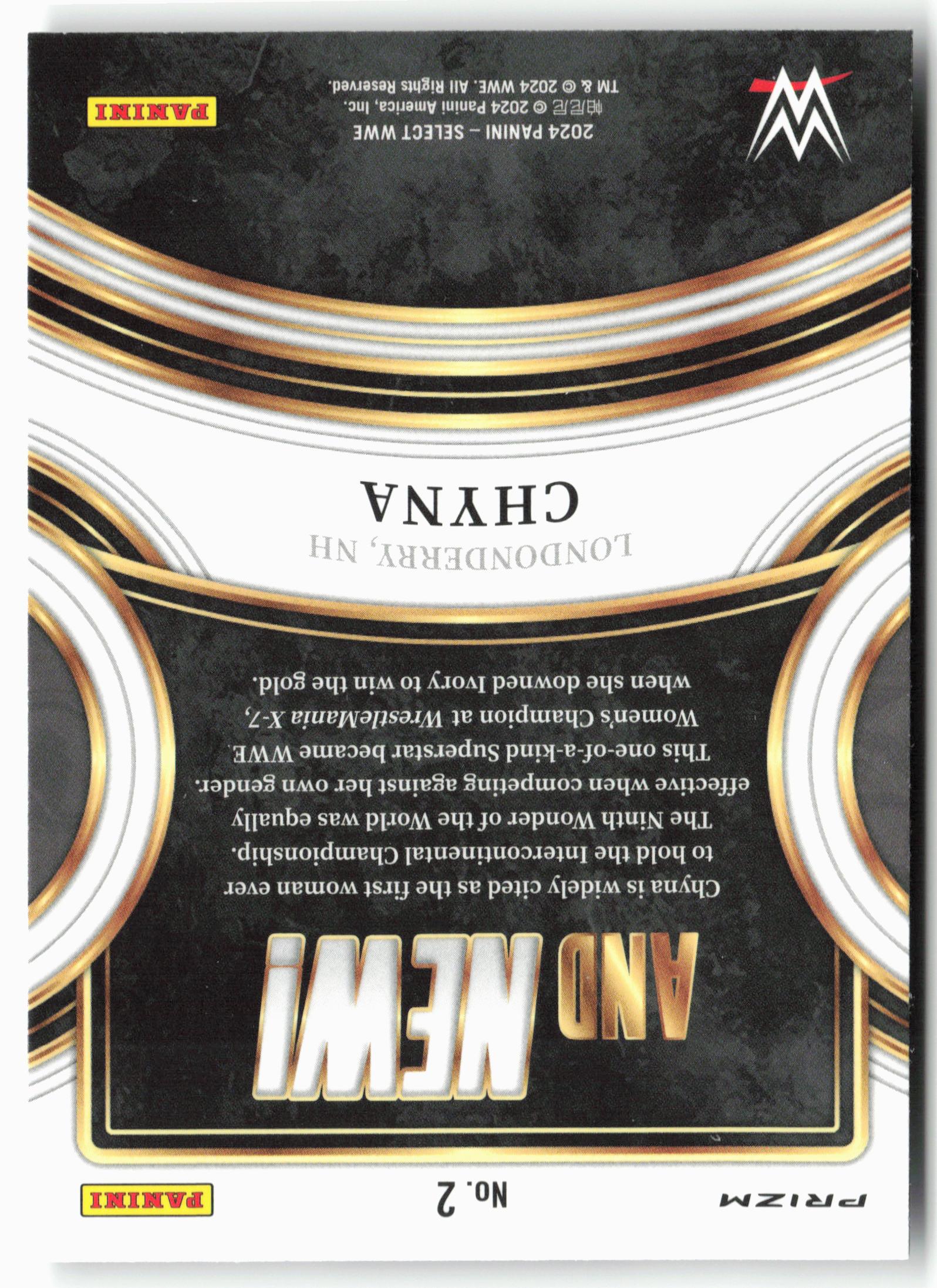 2024 Panini Select WWE #2 Chyna And NEW!