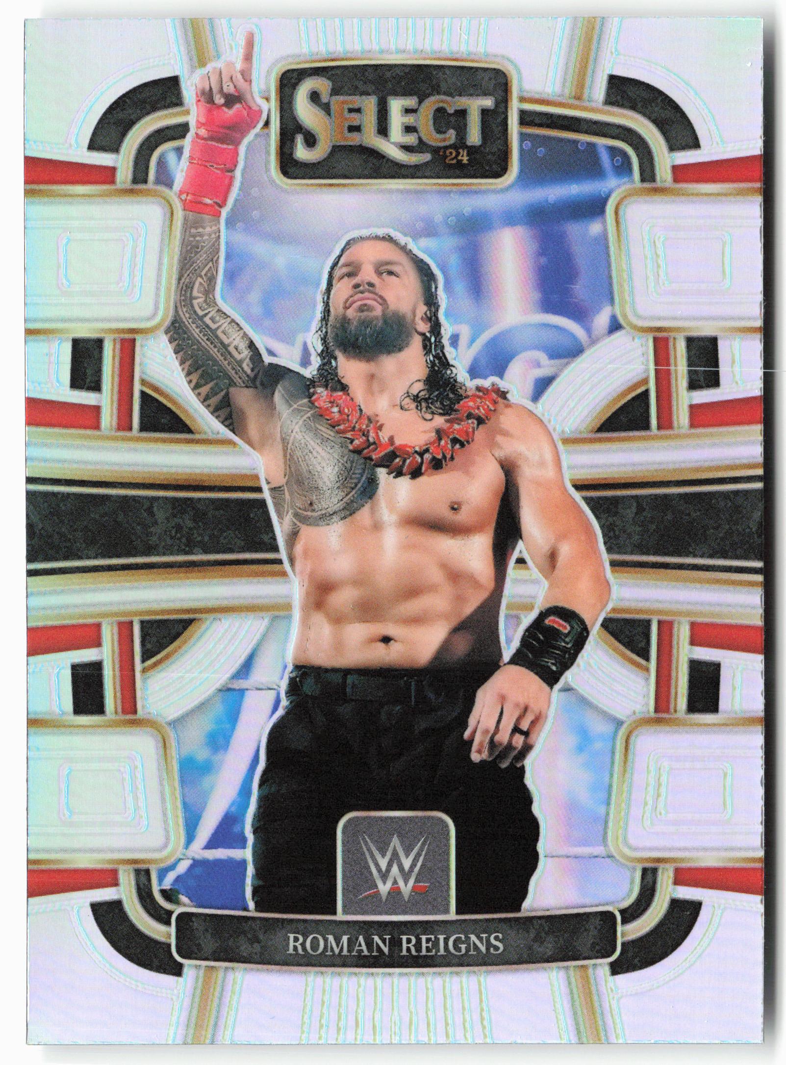 2024 Panini Select WWE #86 Roman Reigns Silver Prizms