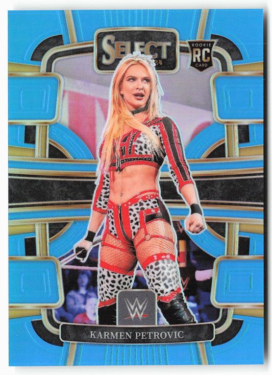 2024 Panini Select WWE #8 Karmen Petrovic Light Blue Prizms