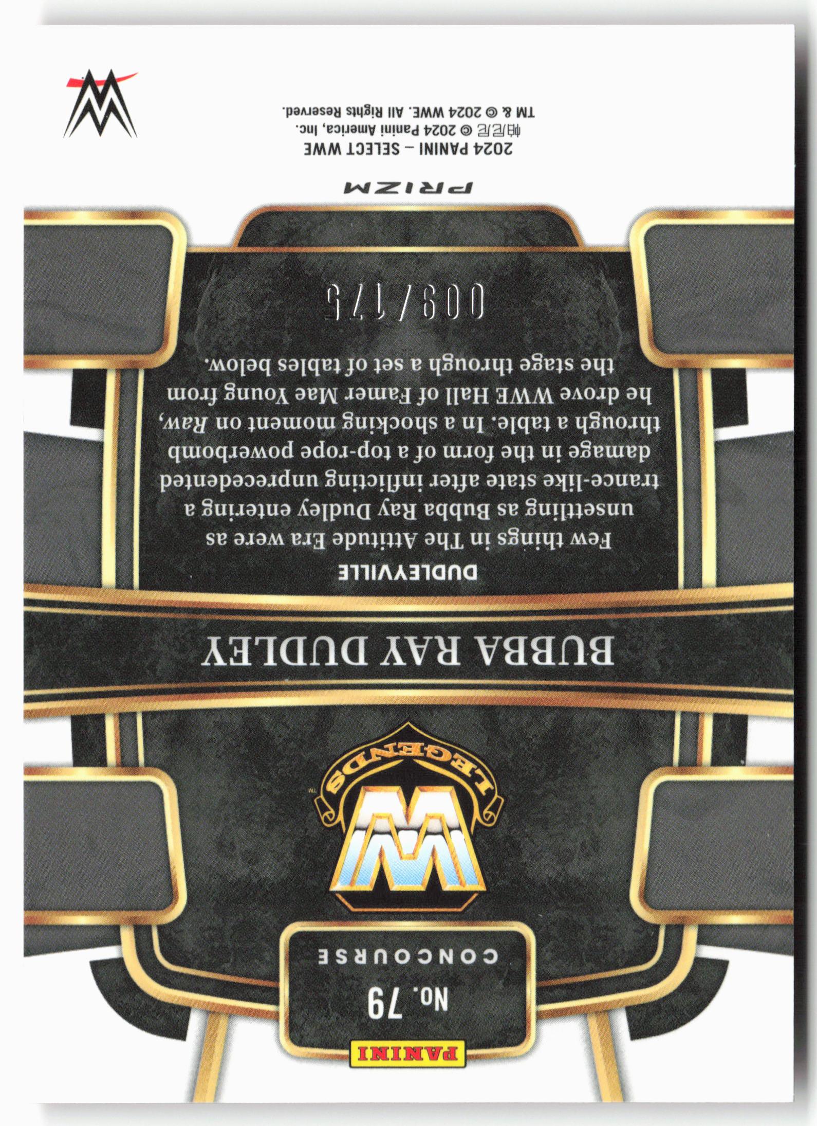 2024 Panini Select WWE #79 Bubba Ray Dudley Red Prizms