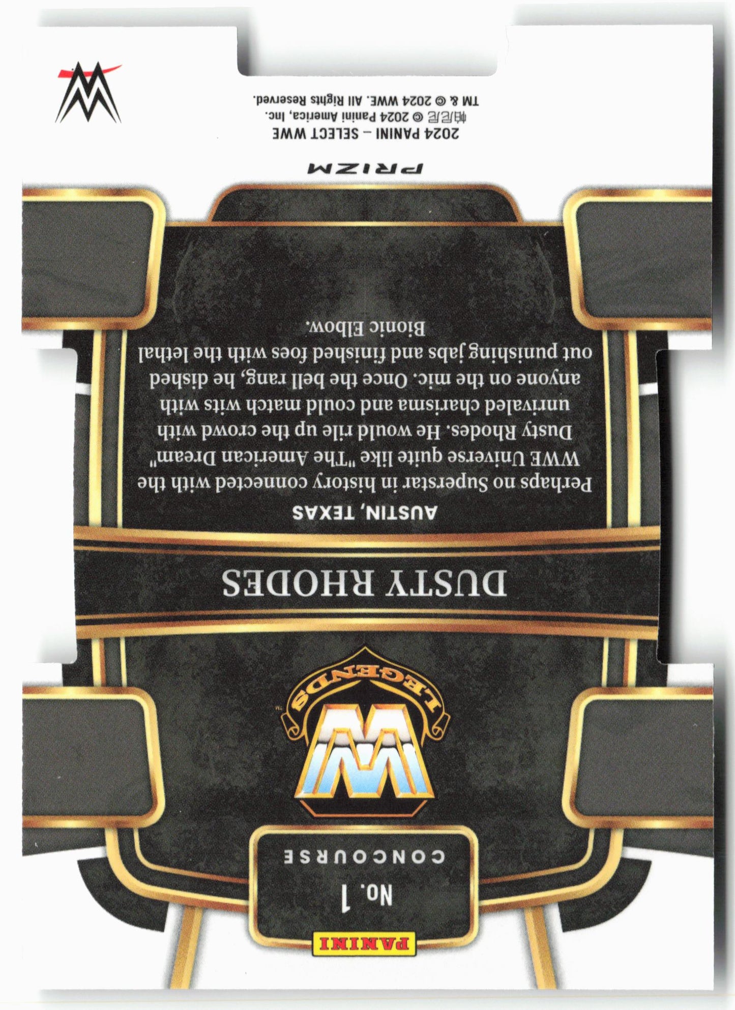 2024 Panini Select WWE #1 Dusty Rhodes Silver Prizms Die-Cut