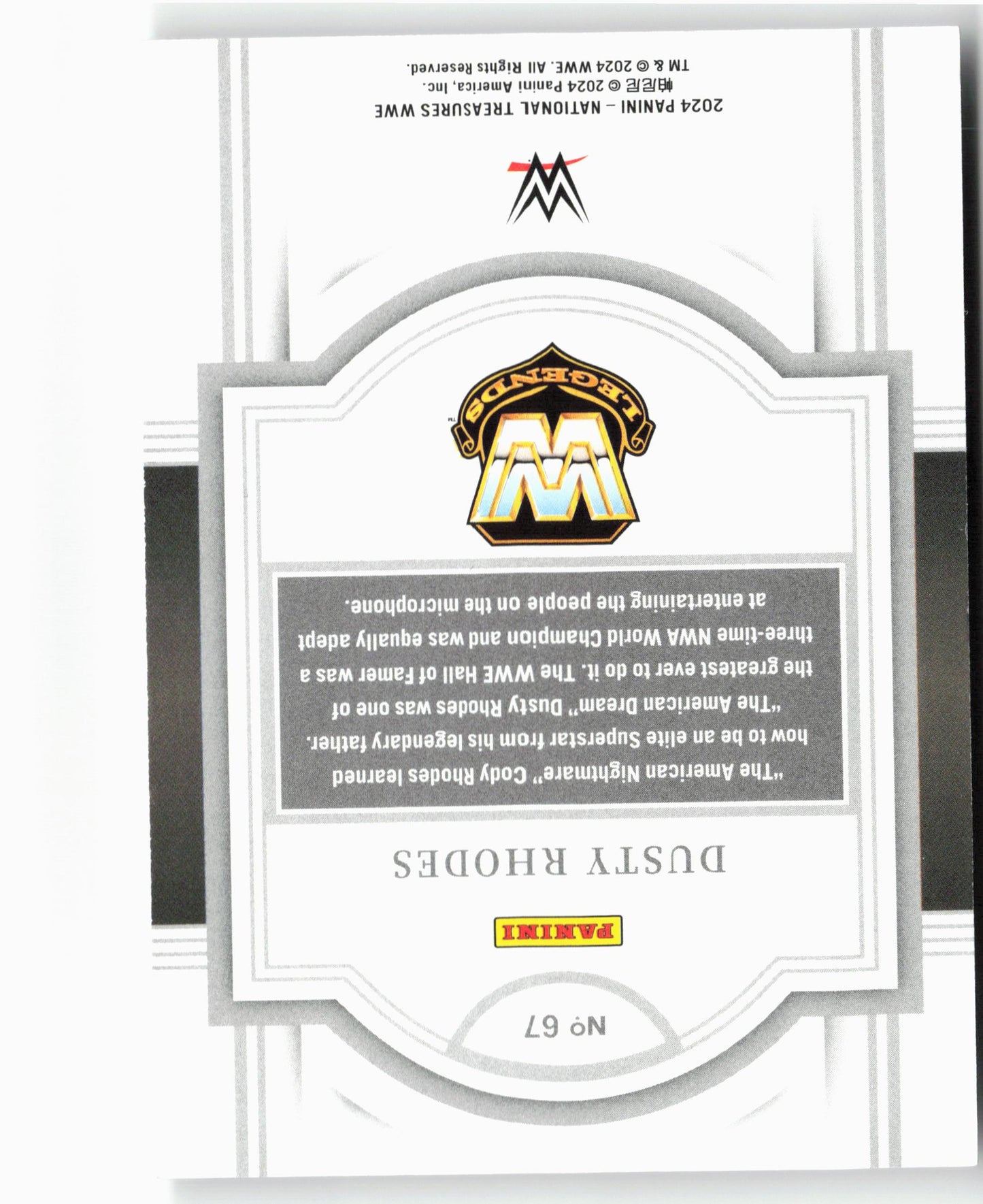2024 Panini National Treasures WWE #67 Dusty Rhodes