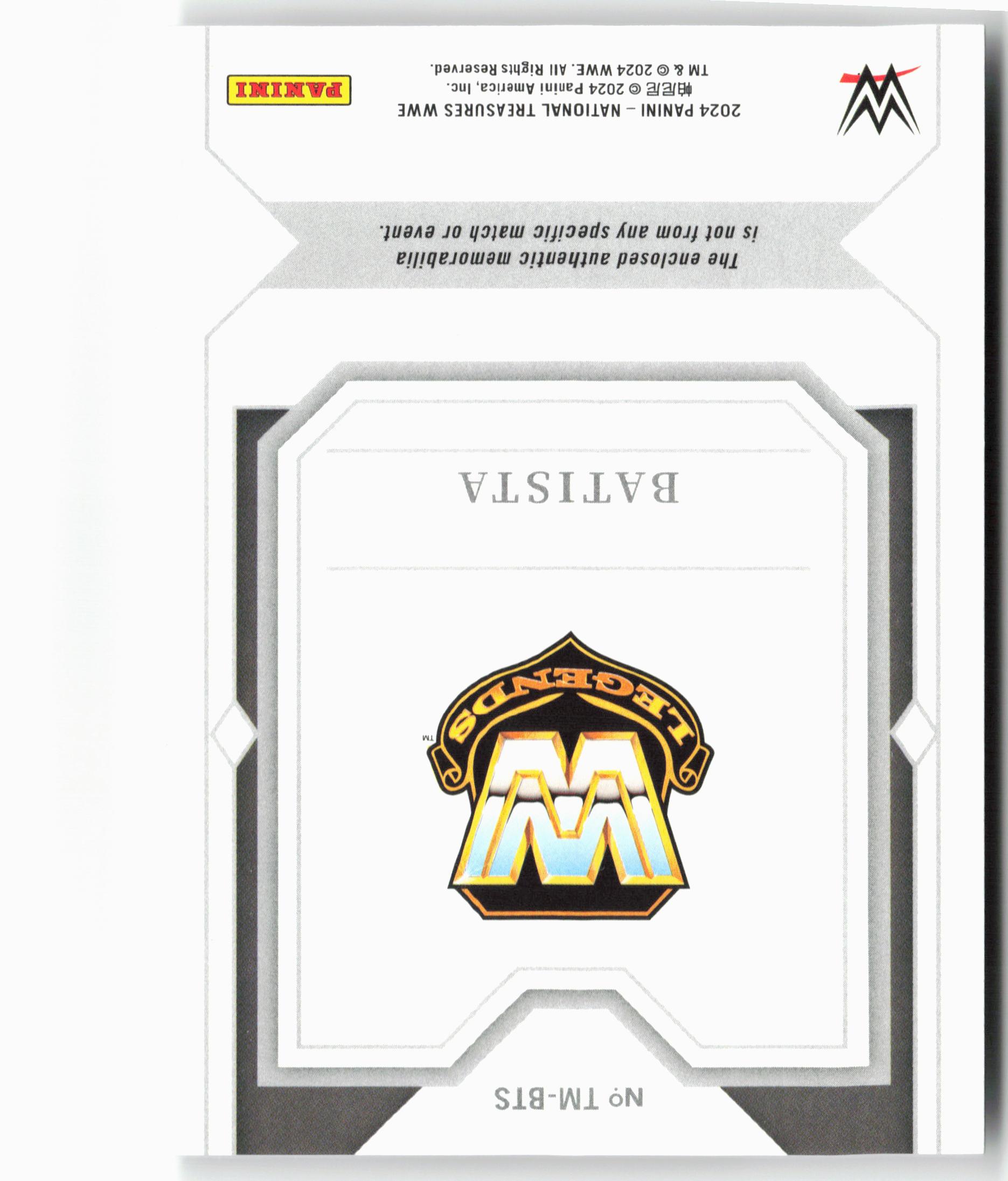 2024 Panini National Treasures WWE #TM-BTS Batista Timeline Materials