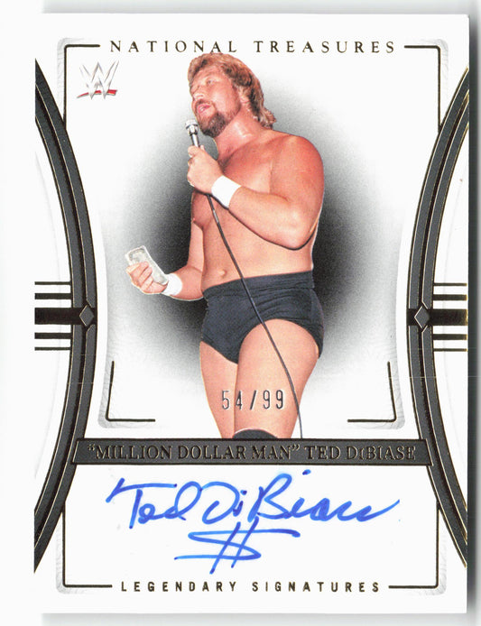 2024 Panini National Treasures WWE #LS-MDM Ted DiBiase Legendary Signatures #/99