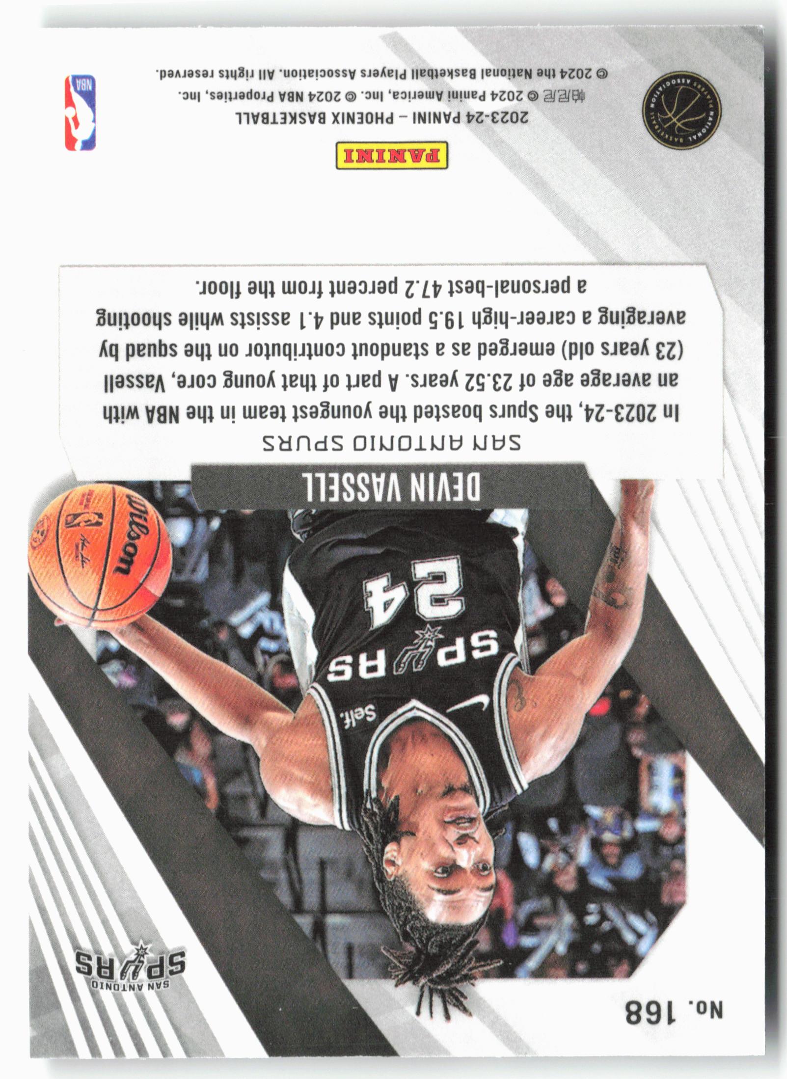 2023-24 Panini Phoenix #168 Devin Vassell Phoenix Teal Lazer