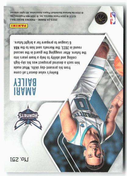 2023-24 Panini Phoenix #251 Amari Bailey Phoenix Teal Lazer
