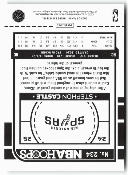 2024-25 Hoops #234 Stephon Castle