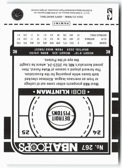 2024-25 Hoops #267 Bobi Klintman