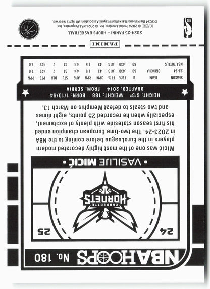 2024-25 Hoops #180 Vasilije Micic