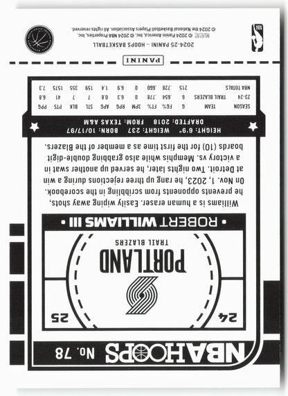 2024-25 Hoops #78 Robert Williams III