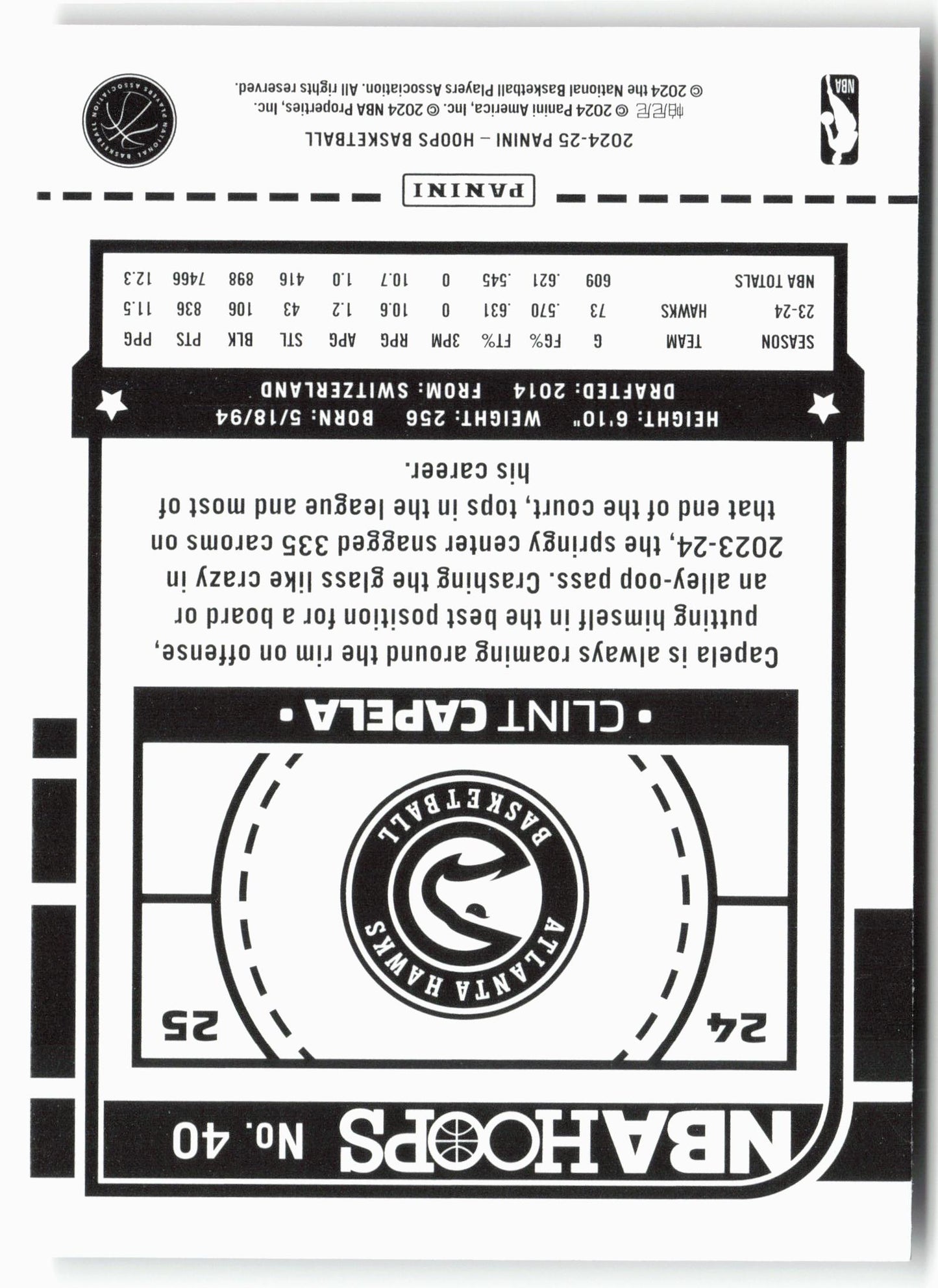 2024-25 Hoops #40 Clint Capela