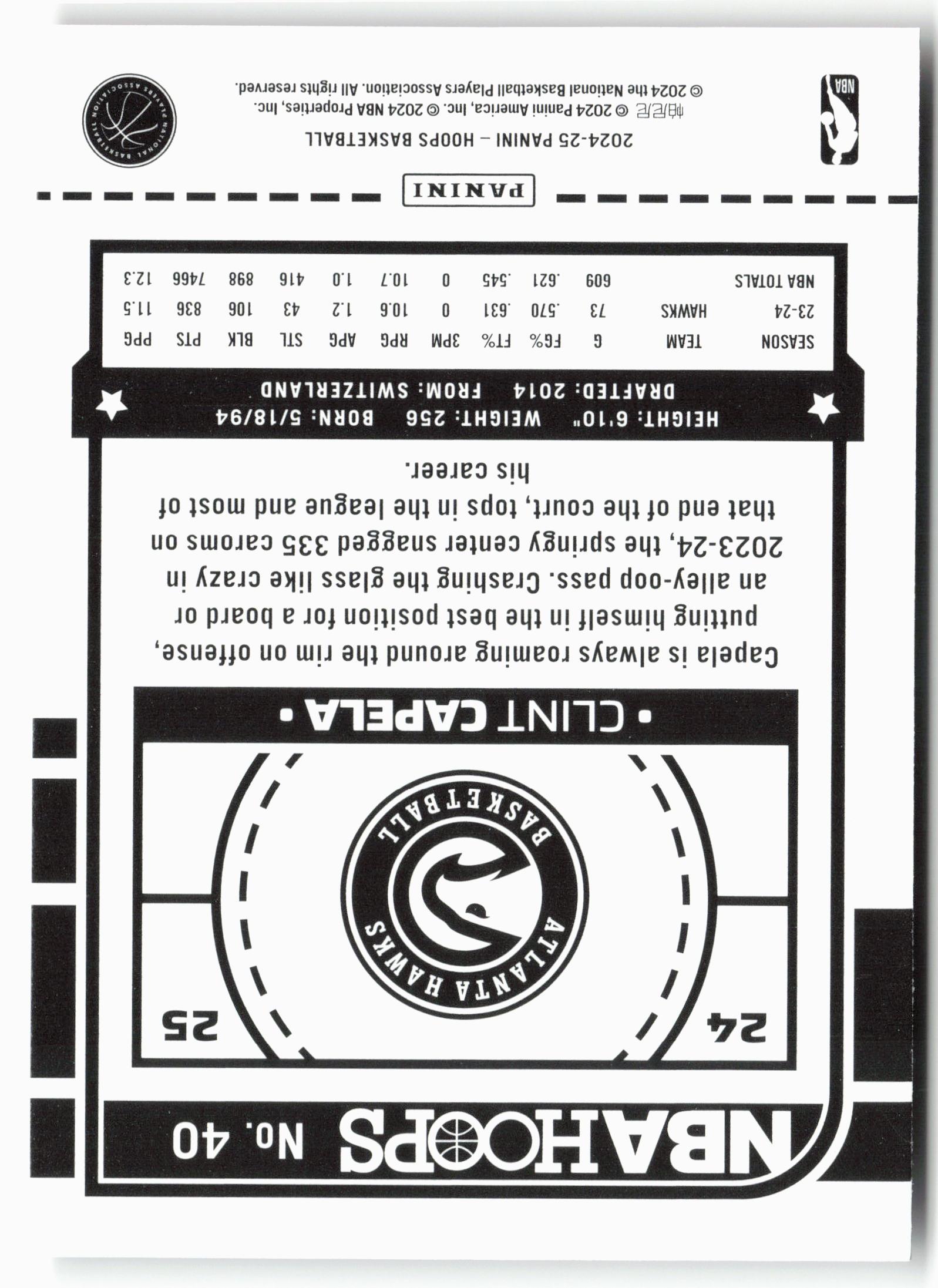 2024-25 Hoops #40 Clint Capela