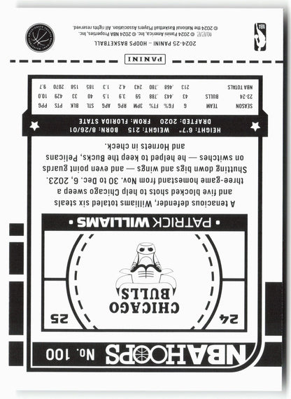 2024-25 Hoops #100 Patrick Williams