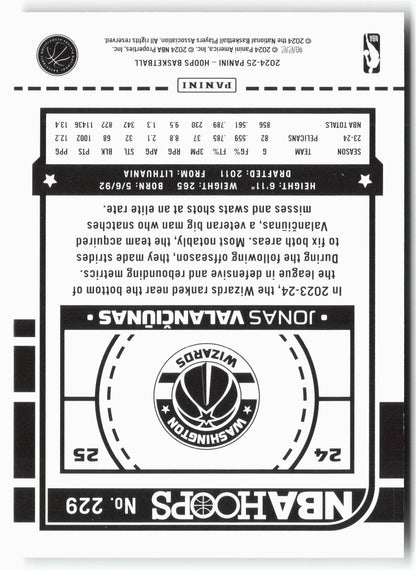 2024-25 Hoops #229 Jonas Valanciunas