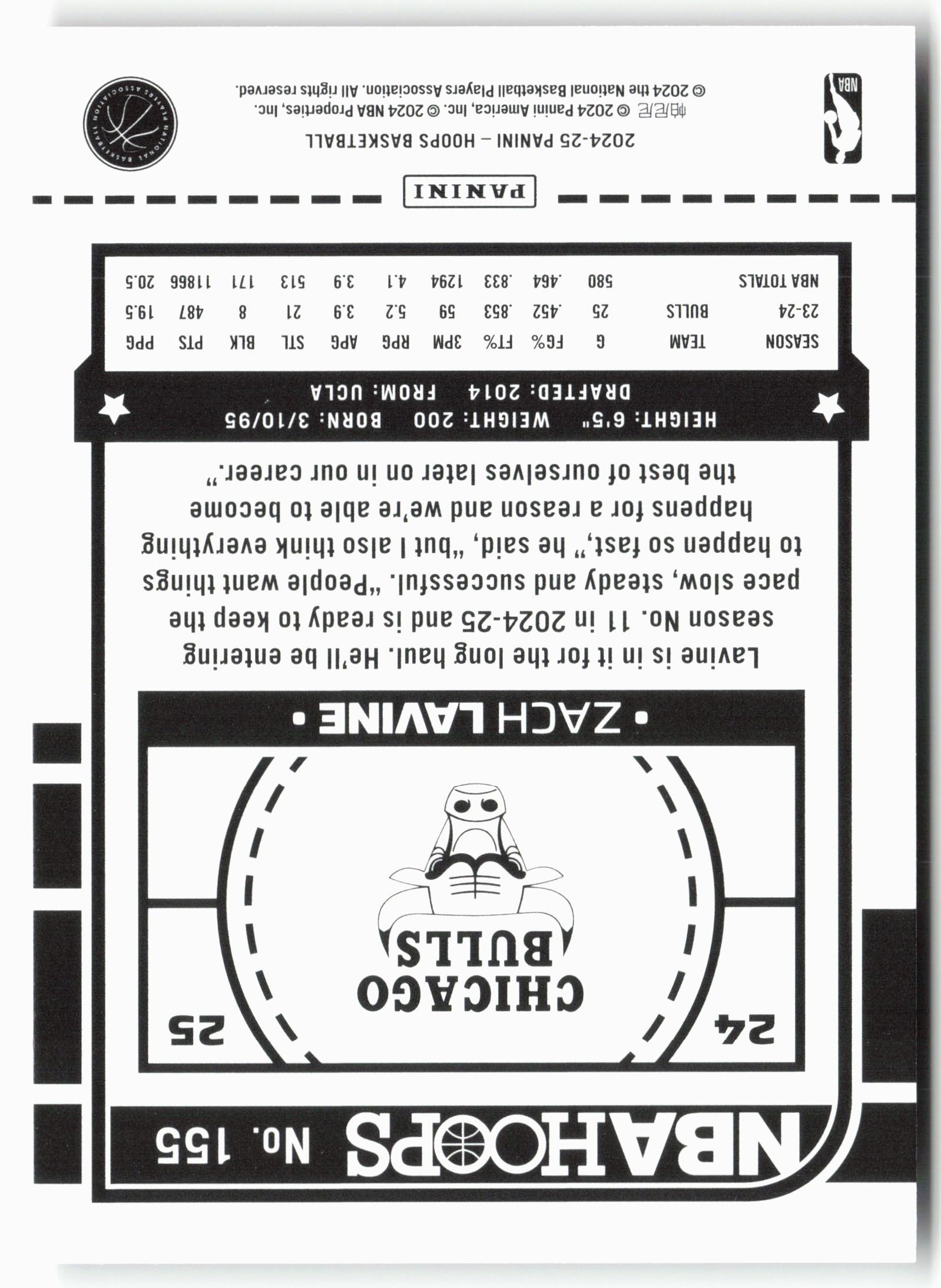 2024-25 Hoops #155 Zach LaVine