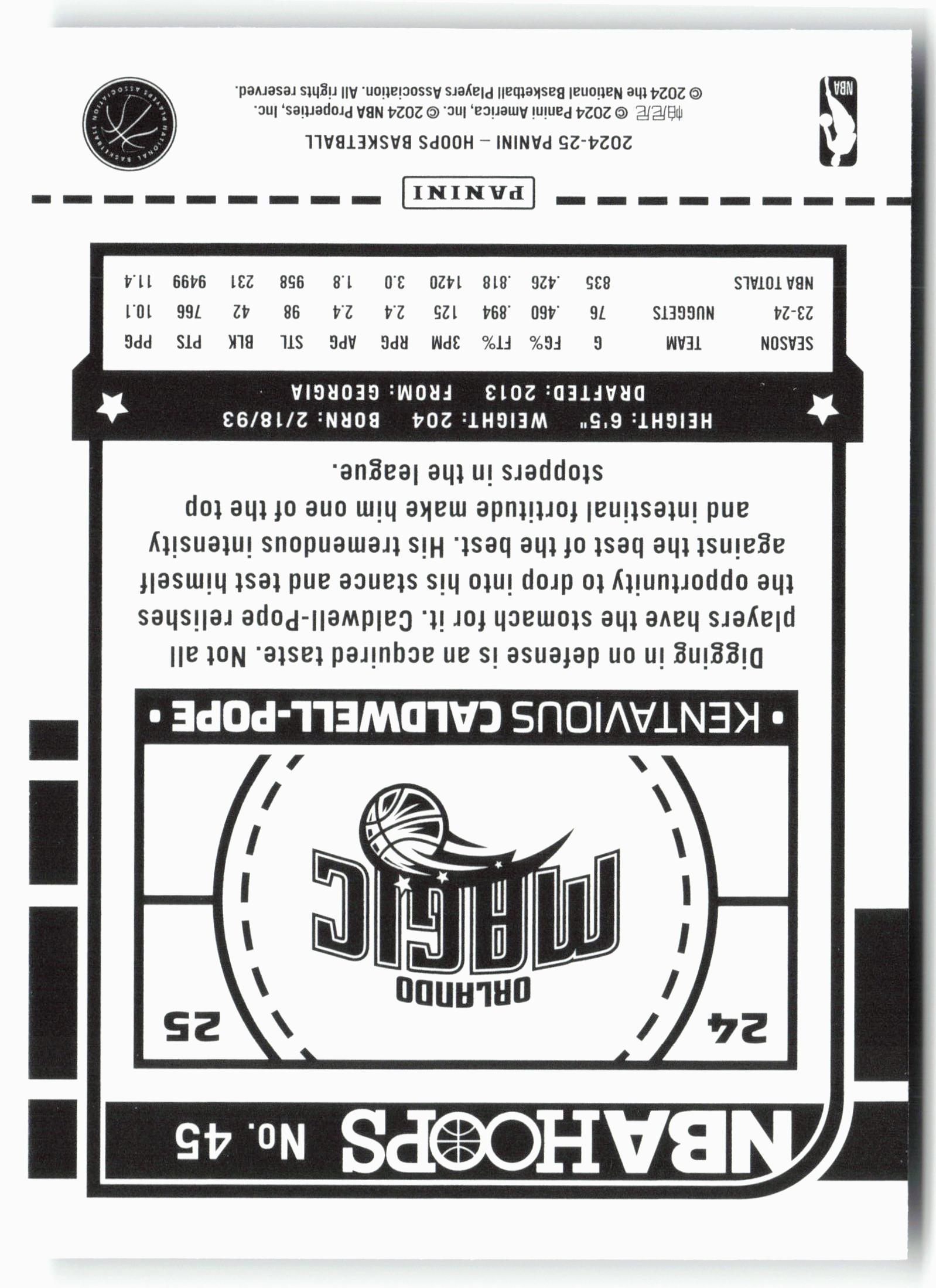 2024-25 Hoops #45 Kentavious Caldwell-Pope
