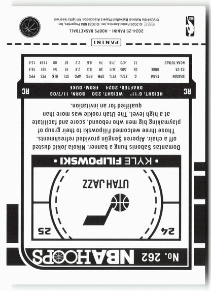 2024-25 Hoops #262 Kyle Filipowski