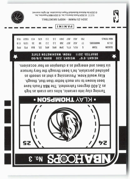 2024-25 Hoops #3 Klay Thompson