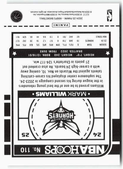 2024-25 Hoops #110 Mark Williams