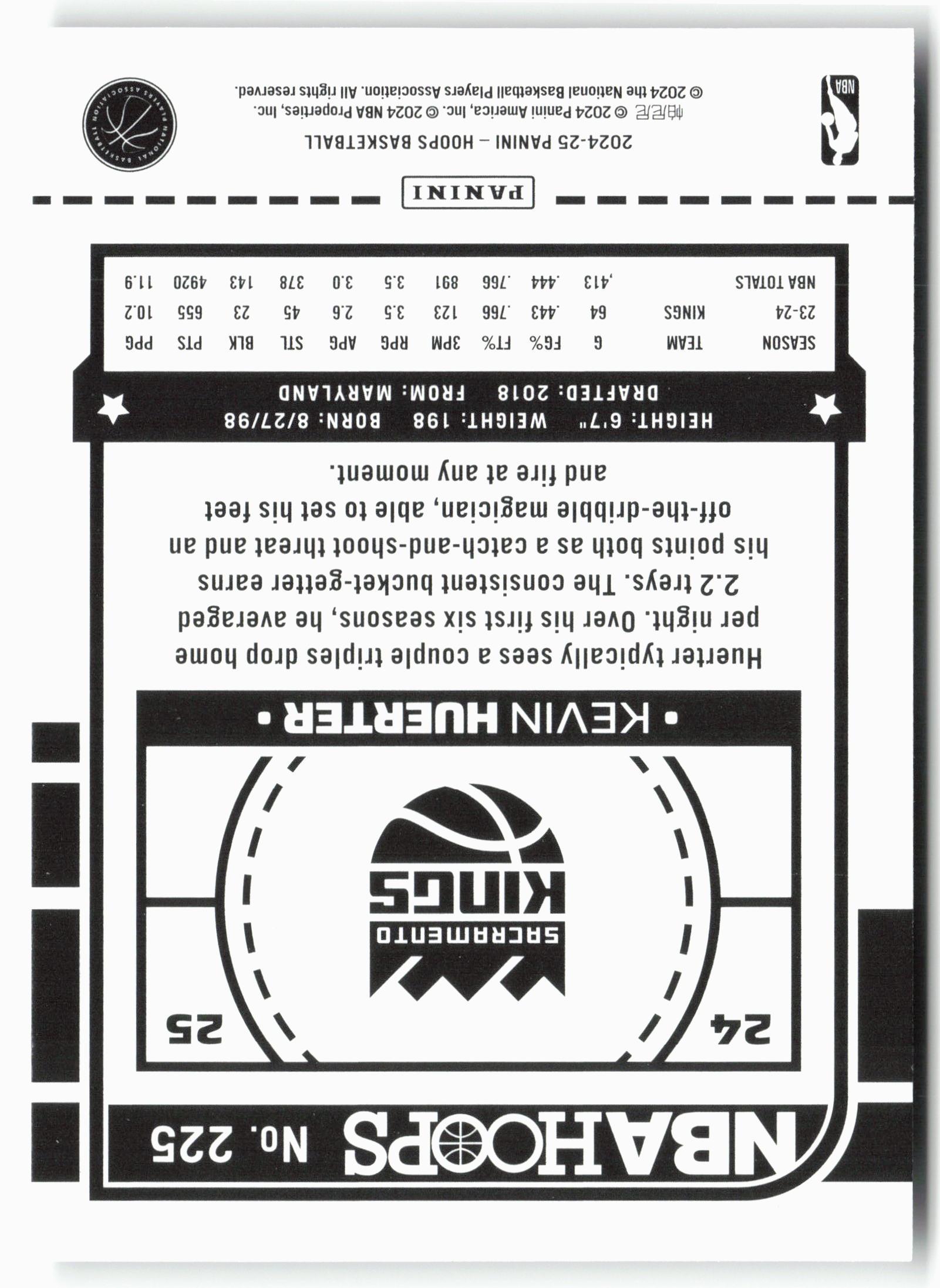 2024-25 Hoops #225 Kevin Huerter