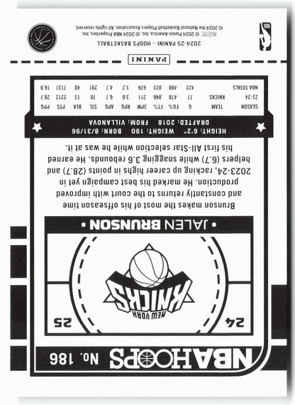 2024-25 Hoops #186 Jalen Brunson