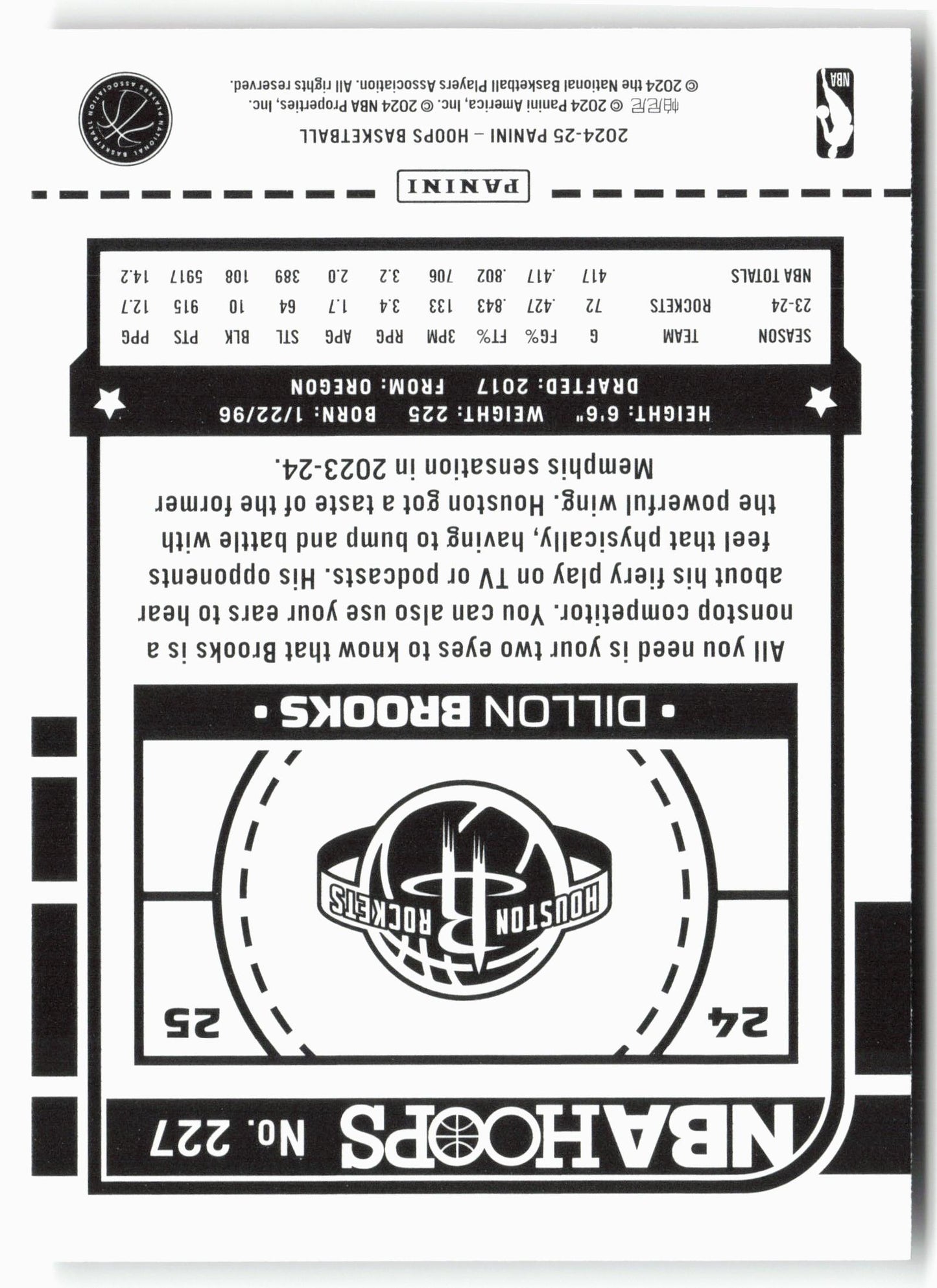 2024-25 Hoops #227 Dillon Brooks