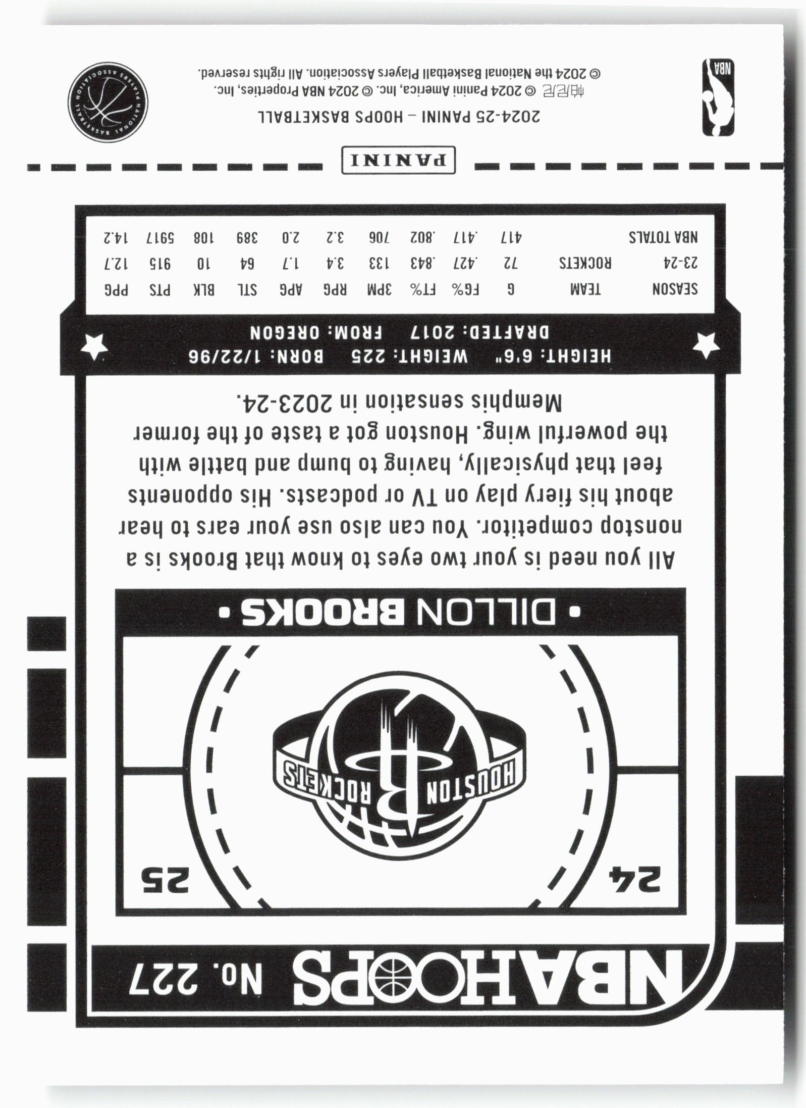 2024-25 Hoops #227 Dillon Brooks