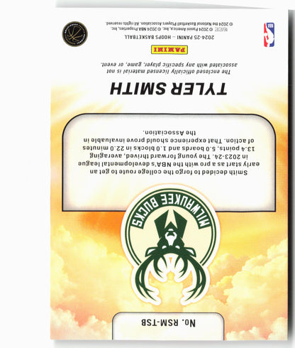 2024-25 Hoops #RSM-TSB Tyler Smith Rise N Shine Memorabilia