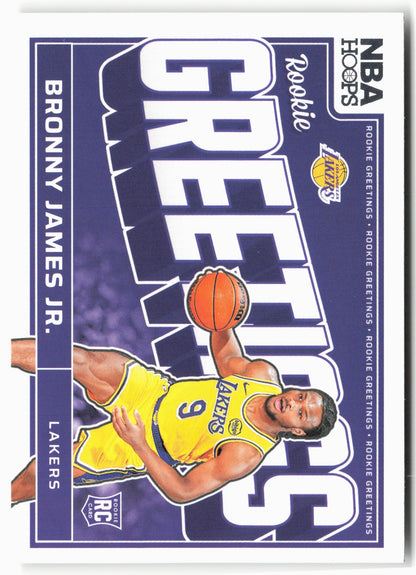 2024-25 Hoops #6 Bronny James Jr. Rookie Greetings