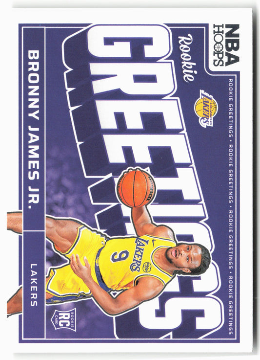 2024-25 Hoops #6 Bronny James Jr. Rookie Greetings