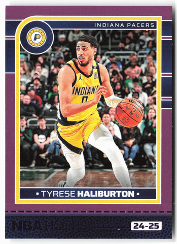 2024-25 Hoops #104 Tyrese Haliburton Purple