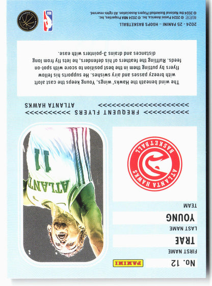 2024-25 Hoops #12 Trae Young Frequent Flyers Holo