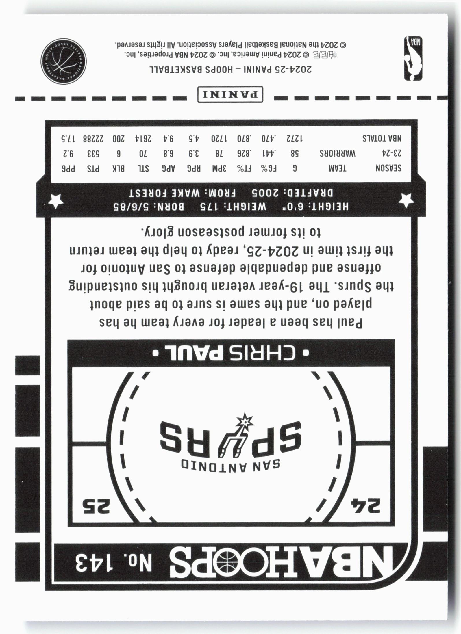 2024-25 Hoops #143 Chris Paul Blue