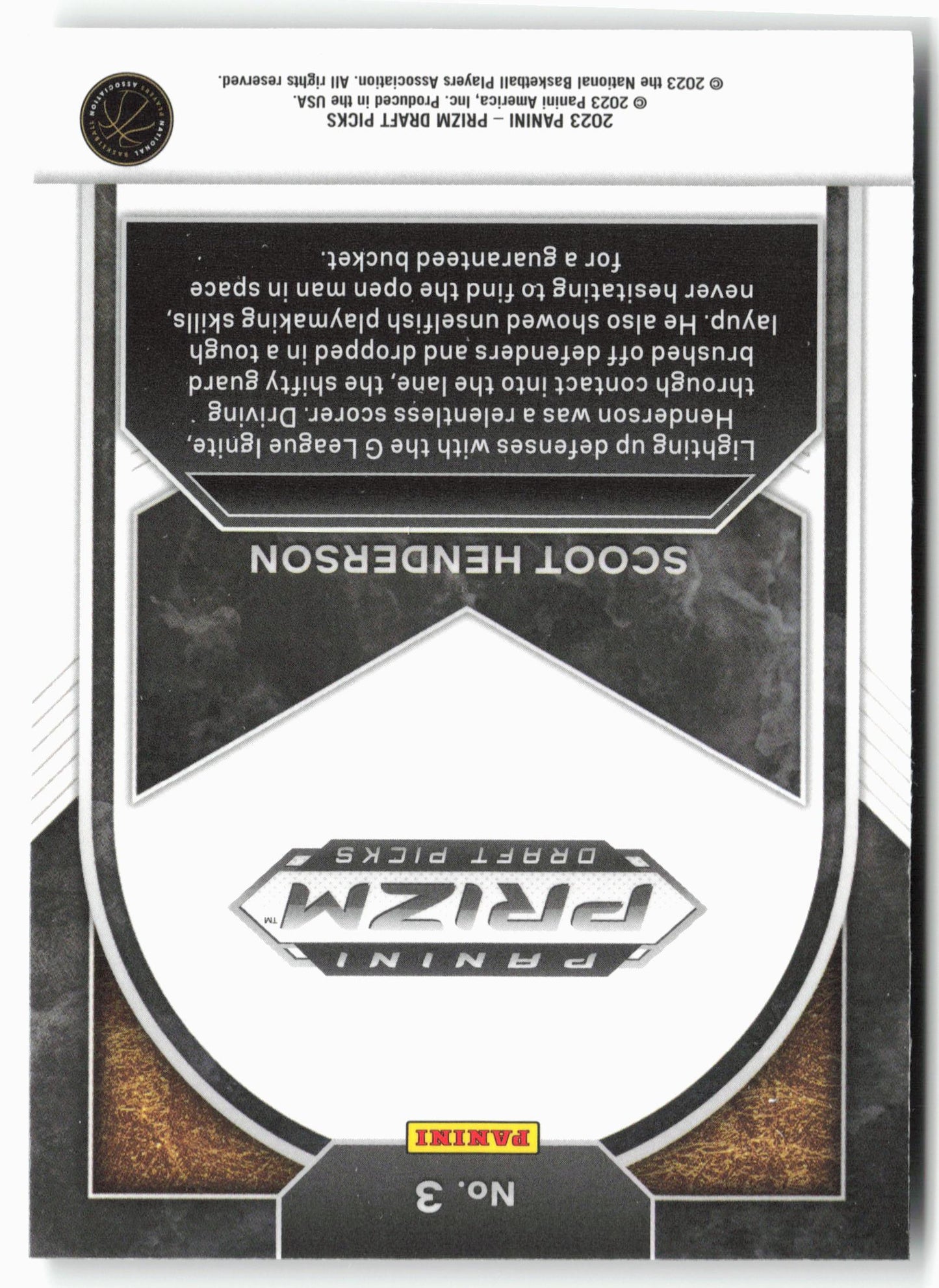 2023 Panini Prizm Draft Picks #3 Scoot Henderson Brilliance