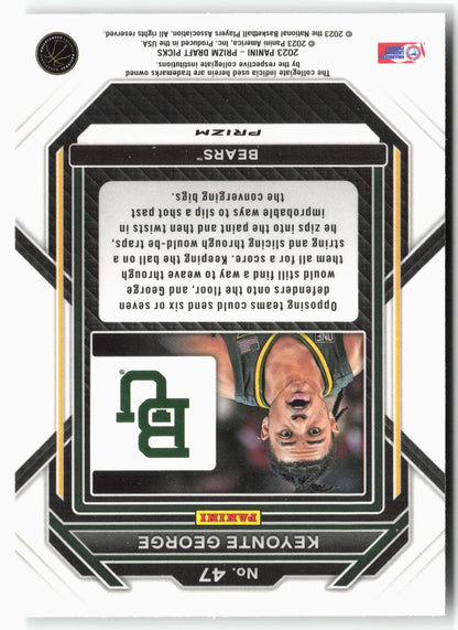 2023 Panini Prizm Draft Picks #13 Keyonte George Prizm Break Hyper