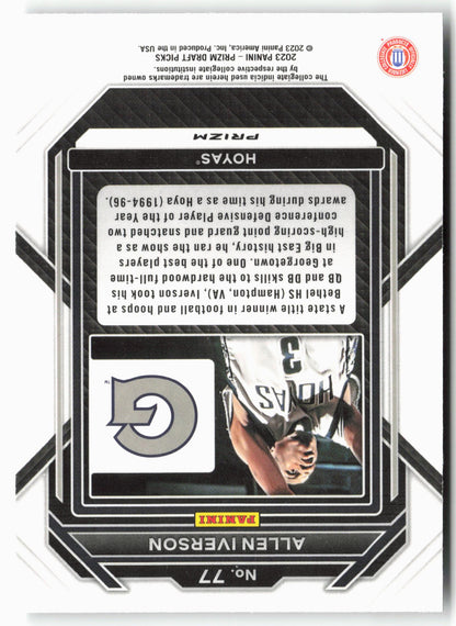 2023 Panini Prizm Draft Picks #77 Allen Iverson Silver