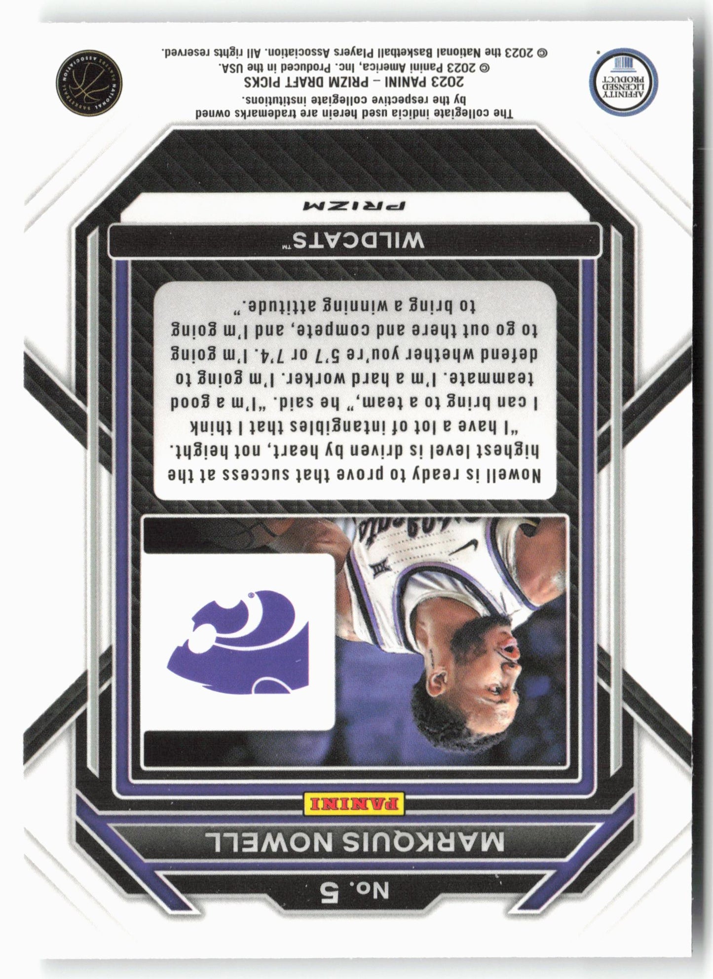 2023 Panini Prizm Draft Picks #5 Markquis Nowell Hyper