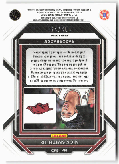 2023 Panini Prizm Draft Picks #50 Nick Smith Jr. Red #/299