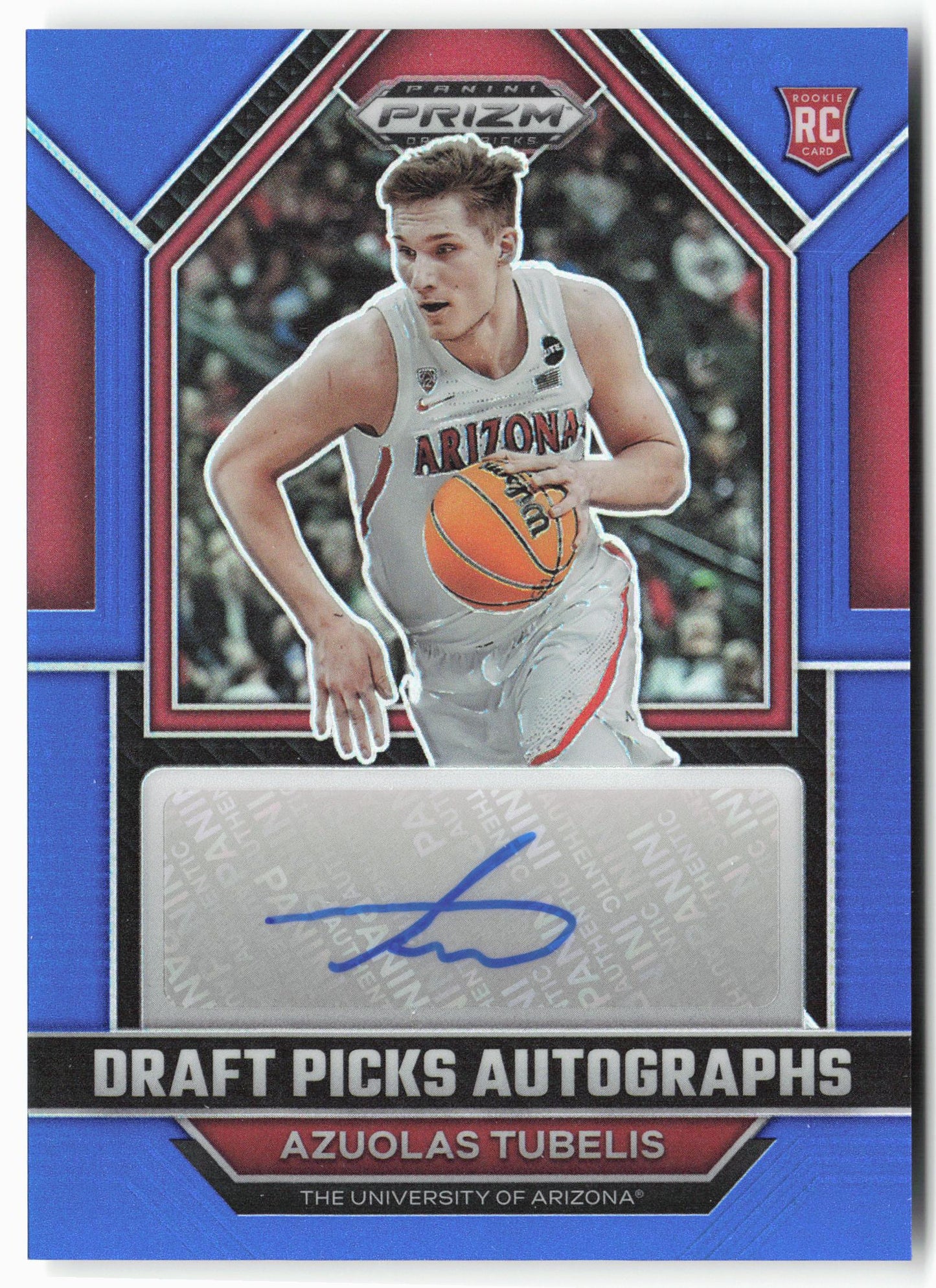 2023 Panini Prizm Draft #DPA-AZT Azuolas Tubelis Draft Autographs Blue #/125