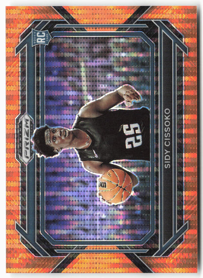 2023 Panini Prizm Draft Picks #40 Sidy Cissoko Orange Pulsar #/49