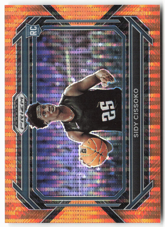 2023 Panini Prizm Draft Picks #40 Sidy Cissoko Orange Pulsar #/49
