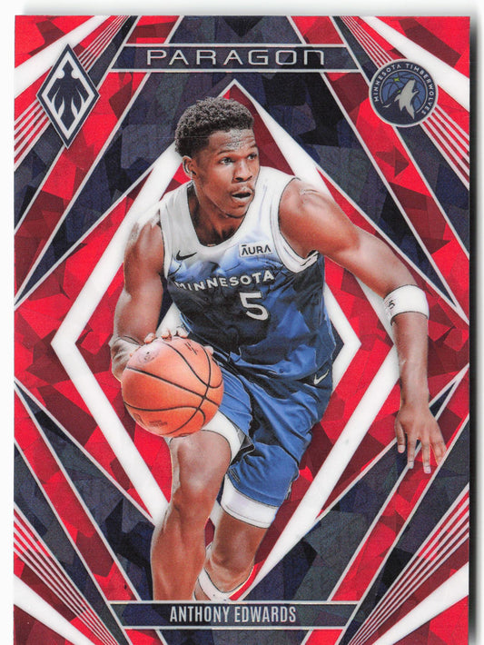 2023-24 Panini Phoenix #9 Anthony Edwards Paragon Phoenix Red Ice