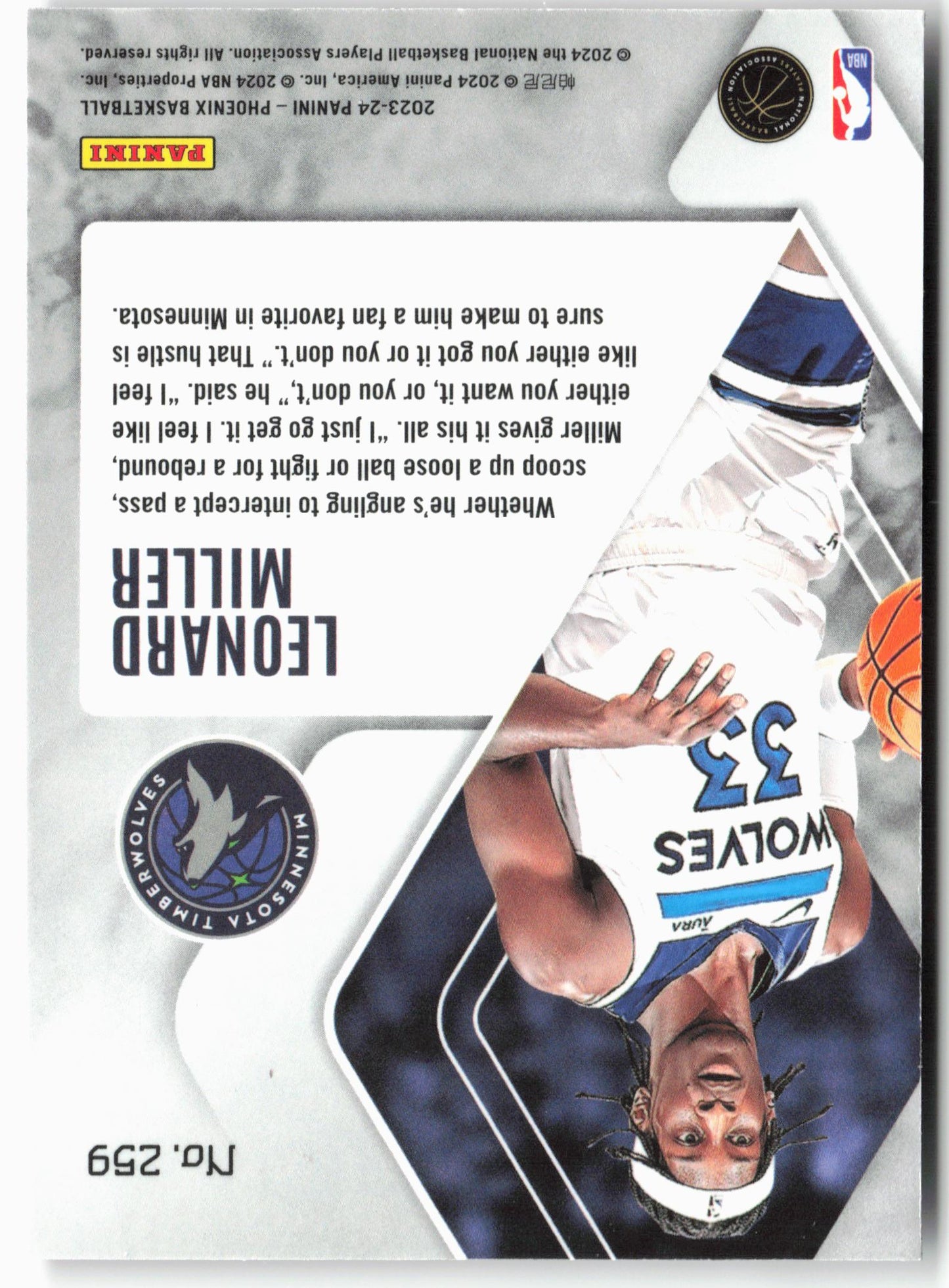 2023-24 Panini Phoenix #259 Leonard Miller Phoenix Red Ice