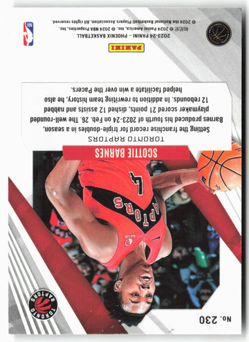 
2023-24 Panini Phoenix #230 Scottie Barnes Phoenix Red Ice