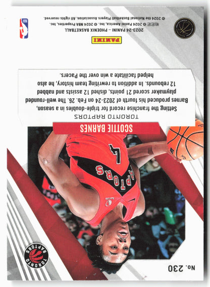 2023-24 Panini Phoenix #230 Scottie Barnes Phoenix Red Ice