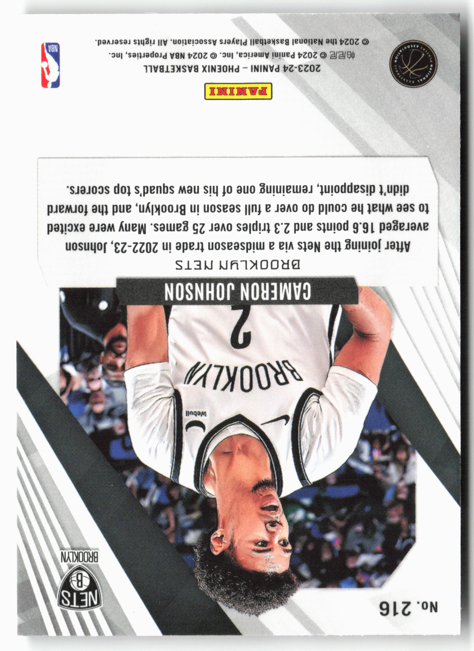 2023-24 Panini Phoenix #216 Cameron Johnson Phoenix Red Ice