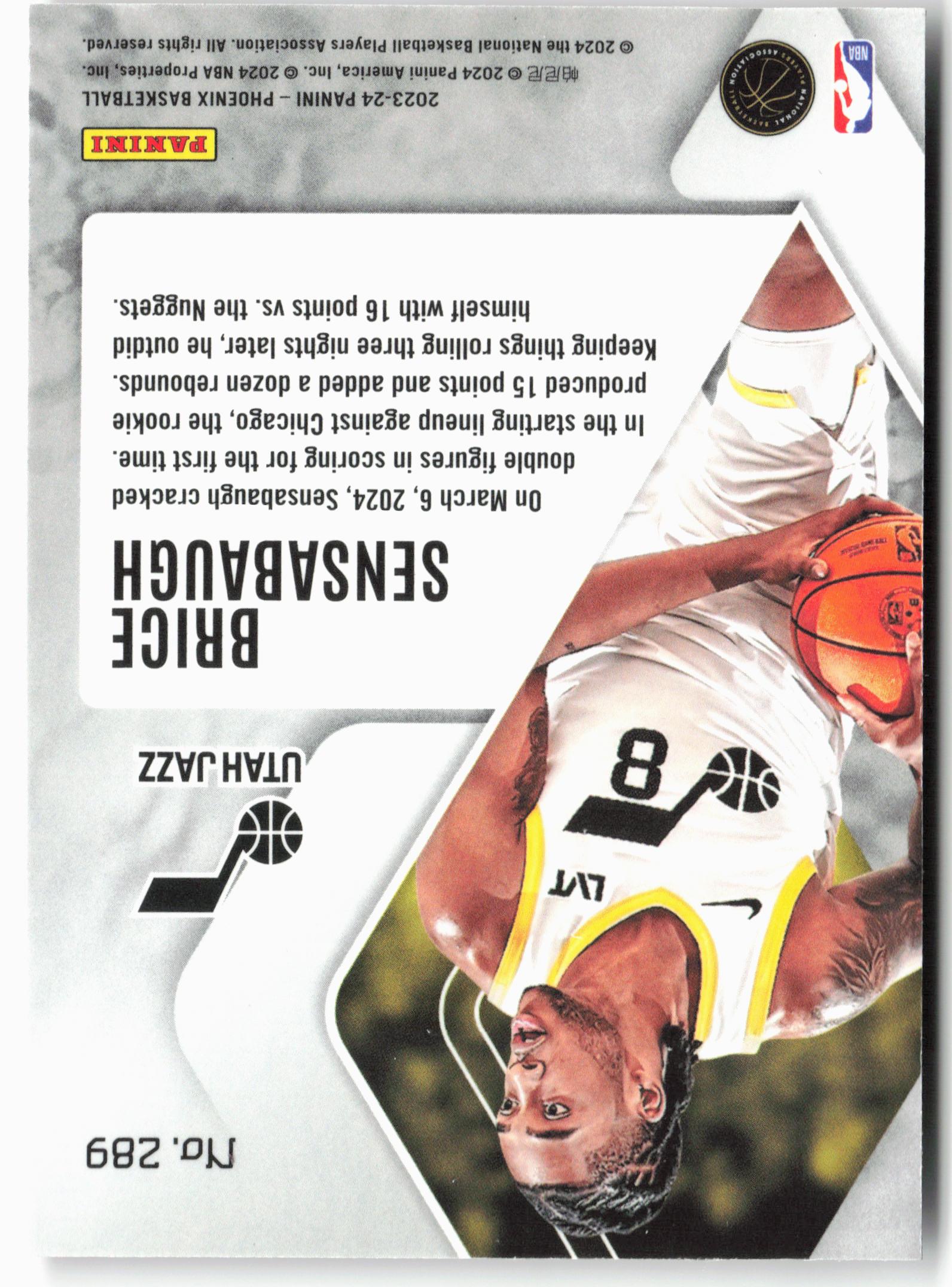 2023-24 Panini Phoenix #289 Brice Sensabaugh Phoenix Red Ice