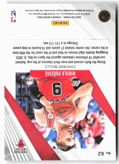 2023-24 Panini Phoenix #62 Nikola Vucevic Phoenix Red Ice