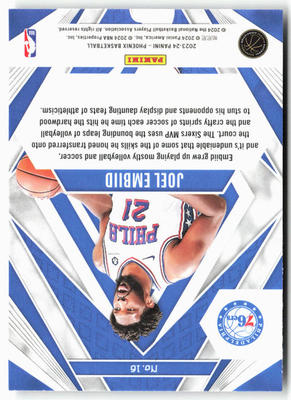 2023-24 Panini Phoenix #16 Joel Embiid Paragon Silver